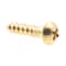 Prime-Line Wood Screw, Round Head, Phillips Drive No. 4 X 1/2in Solid Brass 25PK 9207119 - alternate 1